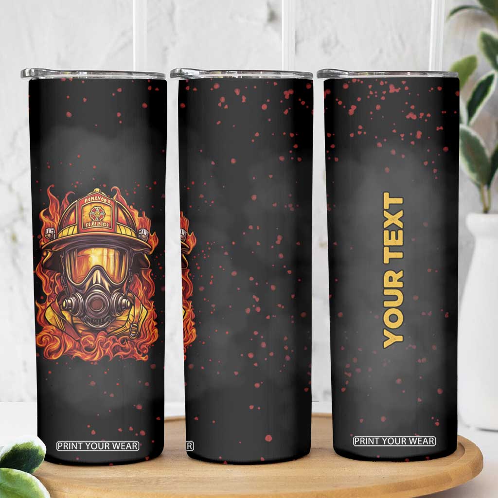 Firefighter Mask Vintage Skinny Tumbler Personalized TS04 Print Your Wear