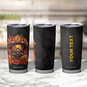 Firefighter Mask Vintage Tumbler Cup Personalized TS04 Print Your Wear