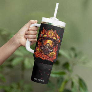 Firefighter Mask Vintage Tumbler With Handle Personalized TS04 Print Your Wear