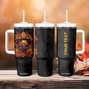 Firefighter Mask Vintage Tumbler With Handle Personalized TS04 Print Your Wear
