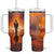 Firefighter Walking Through Fire Tumbler With Handle Personalized TS04 One Size: 40 oz Multicolor Print Your Wear