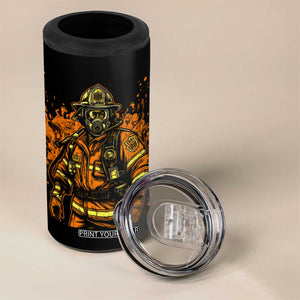 Brave Firefighter 4 in 1 Can Cooler Tumbler Personalized TS04 Print Your Wear