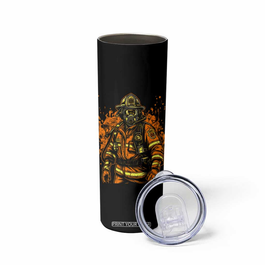 Brave Firefighter Skinny Tumbler Personalized TS04 Print Your Wear