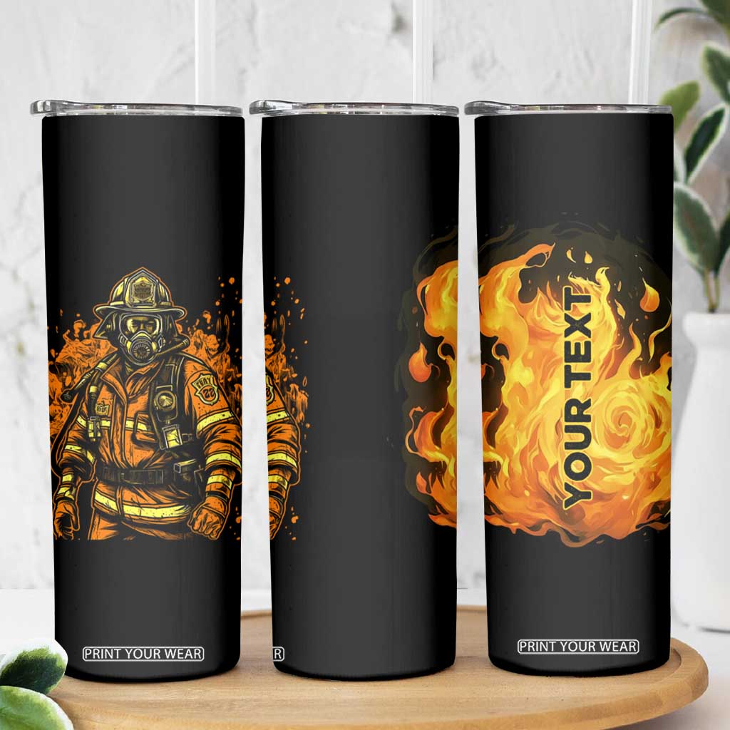 Brave Firefighter Skinny Tumbler Personalized TS04 Print Your Wear