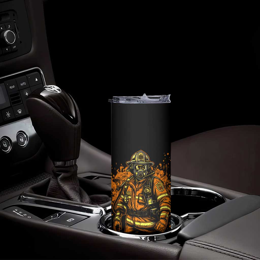 Brave Firefighter Skinny Tumbler Personalized TS04 Print Your Wear