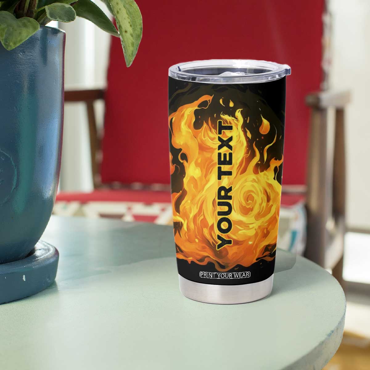 Brave Firefighter Tumbler Cup Personalized TS04 Print Your Wear