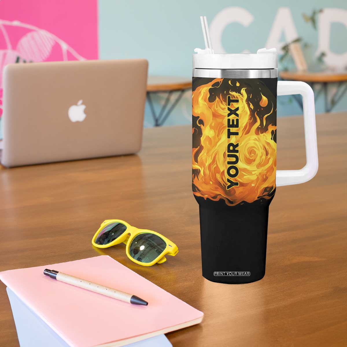 Brave Firefighter Tumbler With Handle Personalized TS04 Print Your Wear