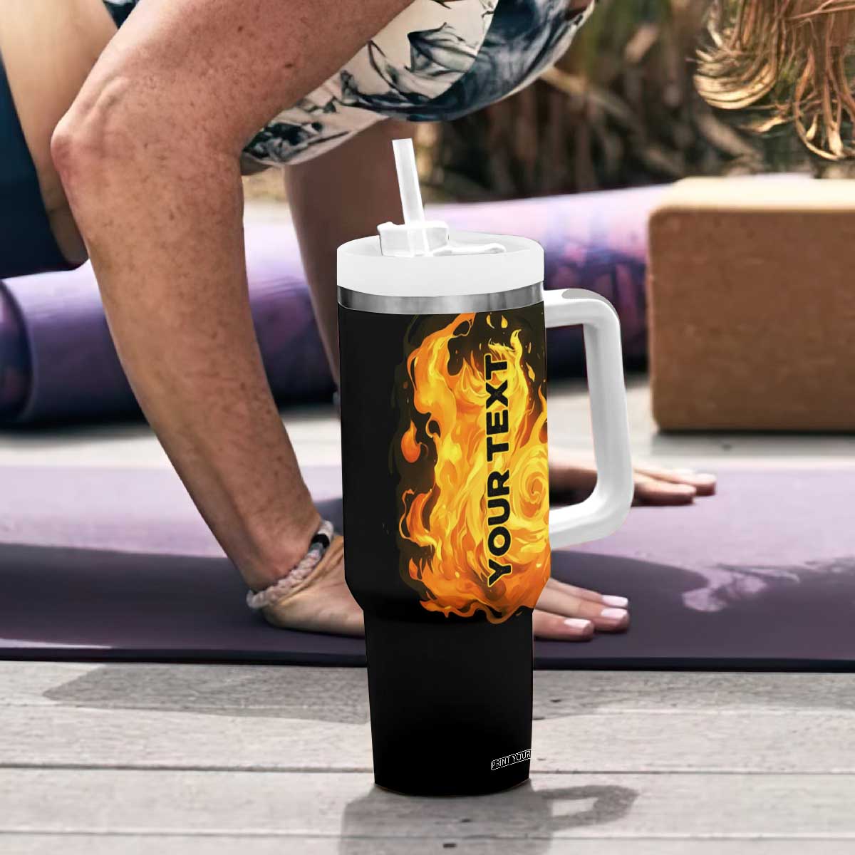 Brave Firefighter Tumbler With Handle Personalized TS04 Print Your Wear