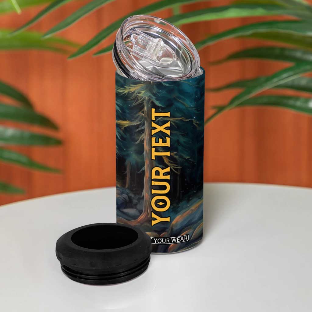 Camping In The Wood 4 in 1 Can Cooler Tumbler Personalized TS04 Print Your Wear
