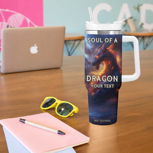 Heart Of A Wolf Soul Of A Dragon Tumbler With Handle Personalized TS04 Print Your Wear