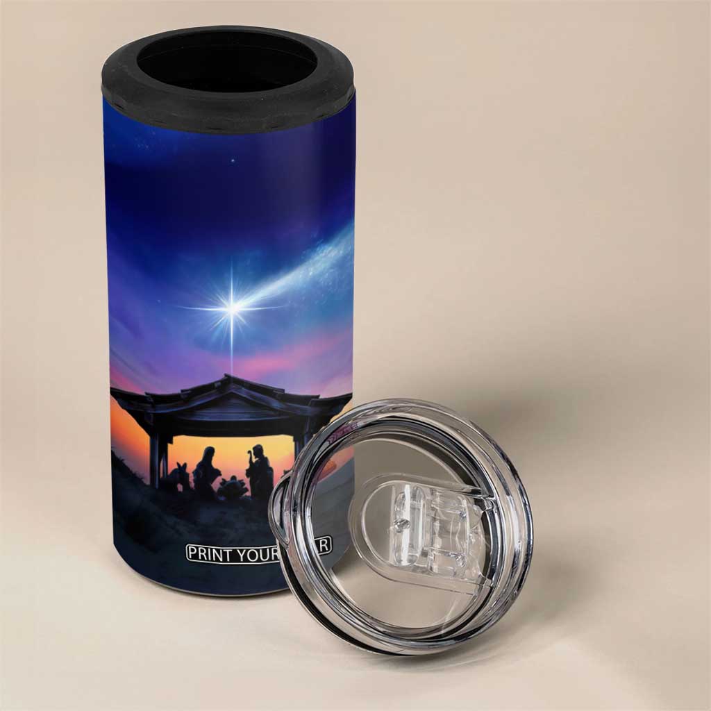 Nativity Of Jesus With Comet 4 in 1 Can Cooler Tumbler Personalized TS04 Print Your Wear
