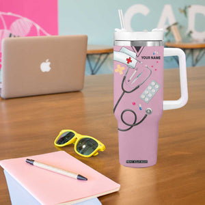 This Super Hero Wears Scrubs Tumbler With Handle Personalized TS04 Print Your Wear