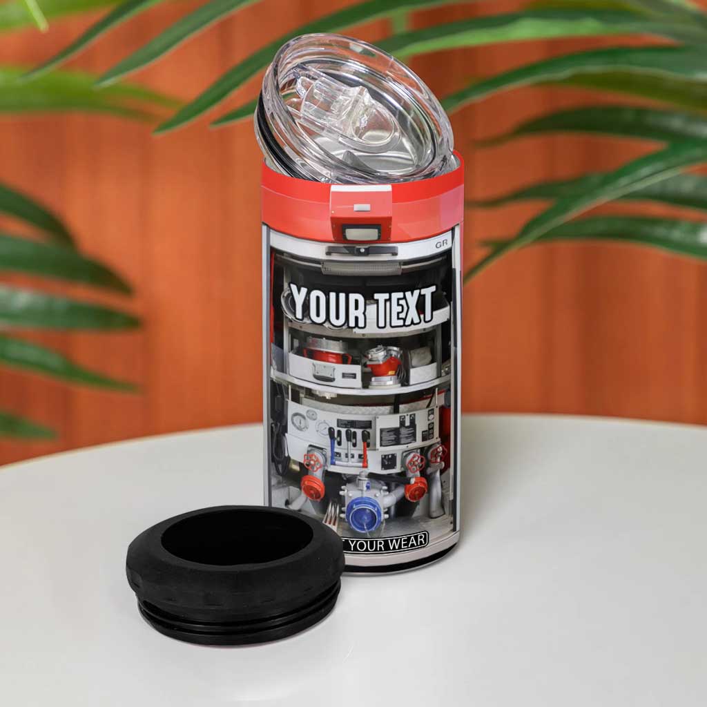 Firetruck 4 in 1 Can Cooler Tumbler Personalized TS04 Print Your Wear