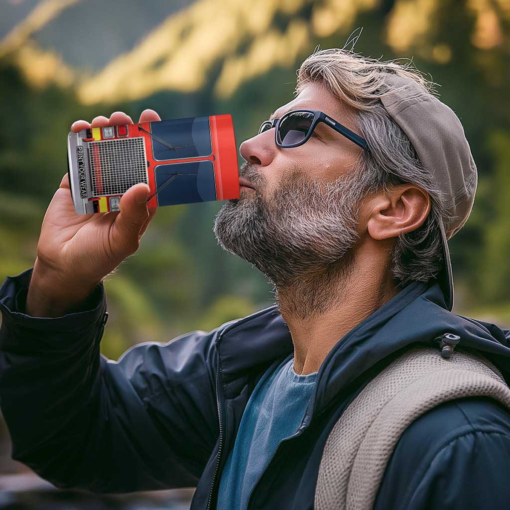 Firetruck 4 in 1 Can Cooler Tumbler Personalized TS04 Print Your Wear