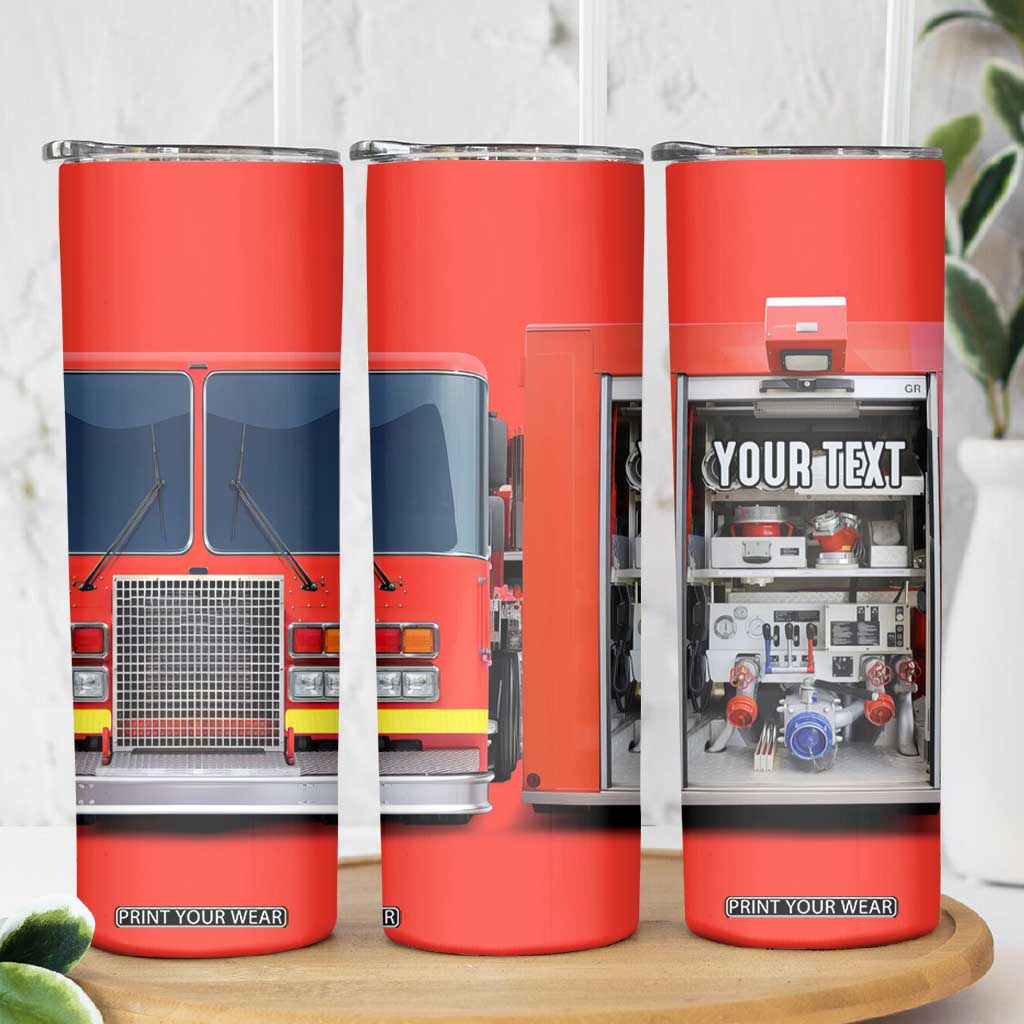 Firetruck Skinny Tumbler Personalized TS04 Print Your Wear