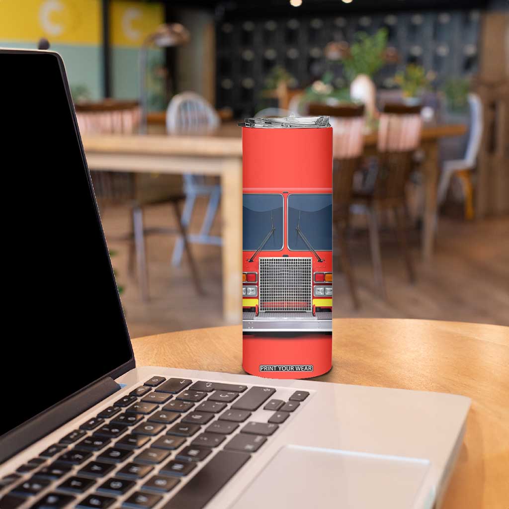 Firetruck Skinny Tumbler Personalized TS04 Print Your Wear