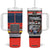 Firetruck Tumbler With Handle Personalized TS04 One Size: 40 oz Multicolor Print Your Wear