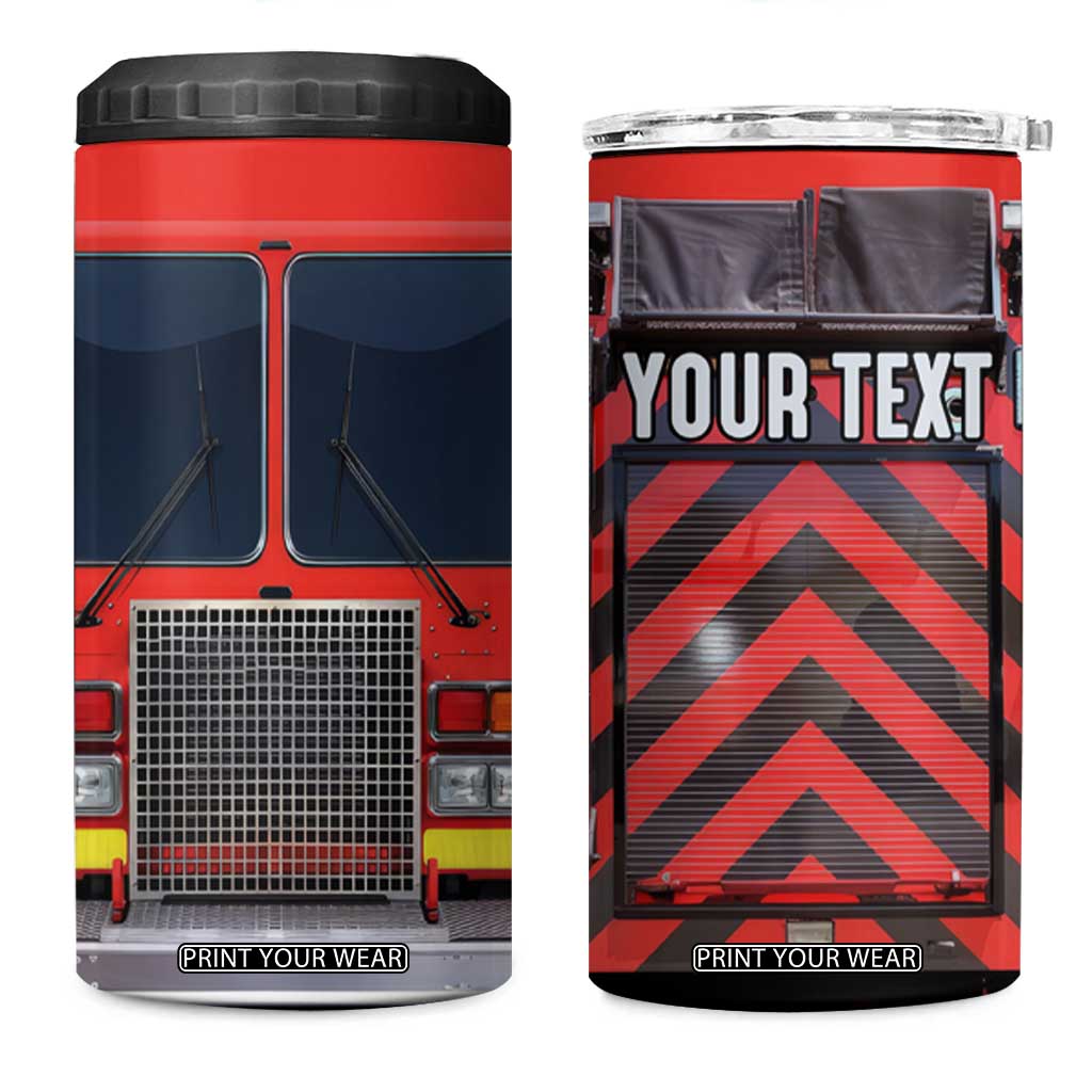 Firetruck Firefighter 4 in 1 Can Cooler Tumbler Personalized TS04 One Size: 16 oz Multicolor Print Your Wear