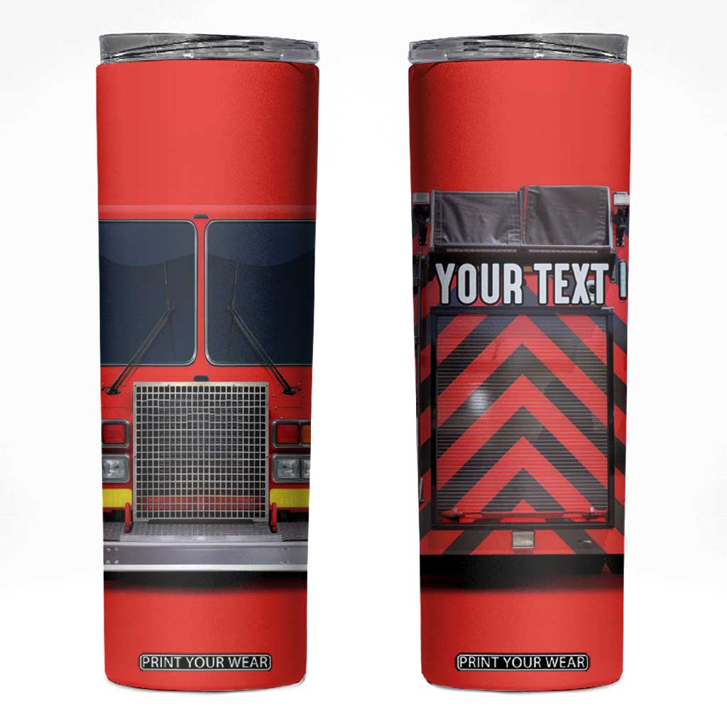 Firetruck Firefighter Skinny Tumbler Personalized TS04 Multicolor Print Your Wear