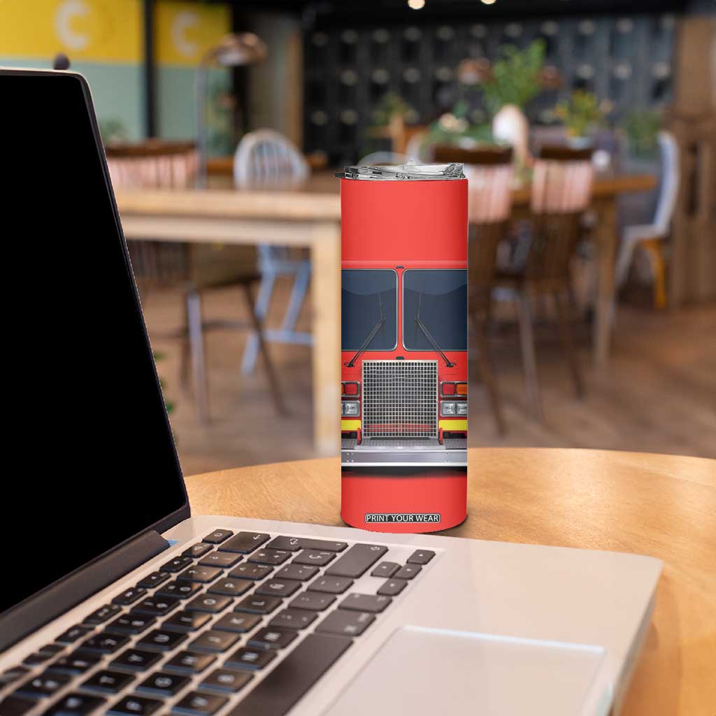 Firetruck Firefighter Skinny Tumbler Personalized TS04 Print Your Wear