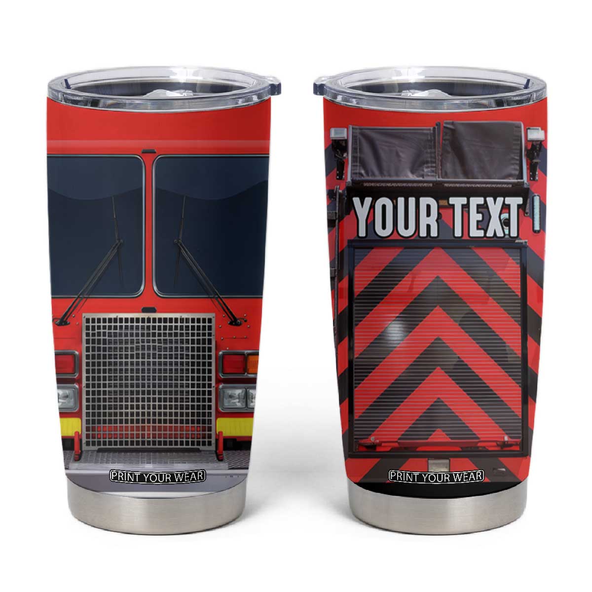 Firetruck Firefighter Tumbler Cup Personalized TS04 Multicolor Print Your Wear