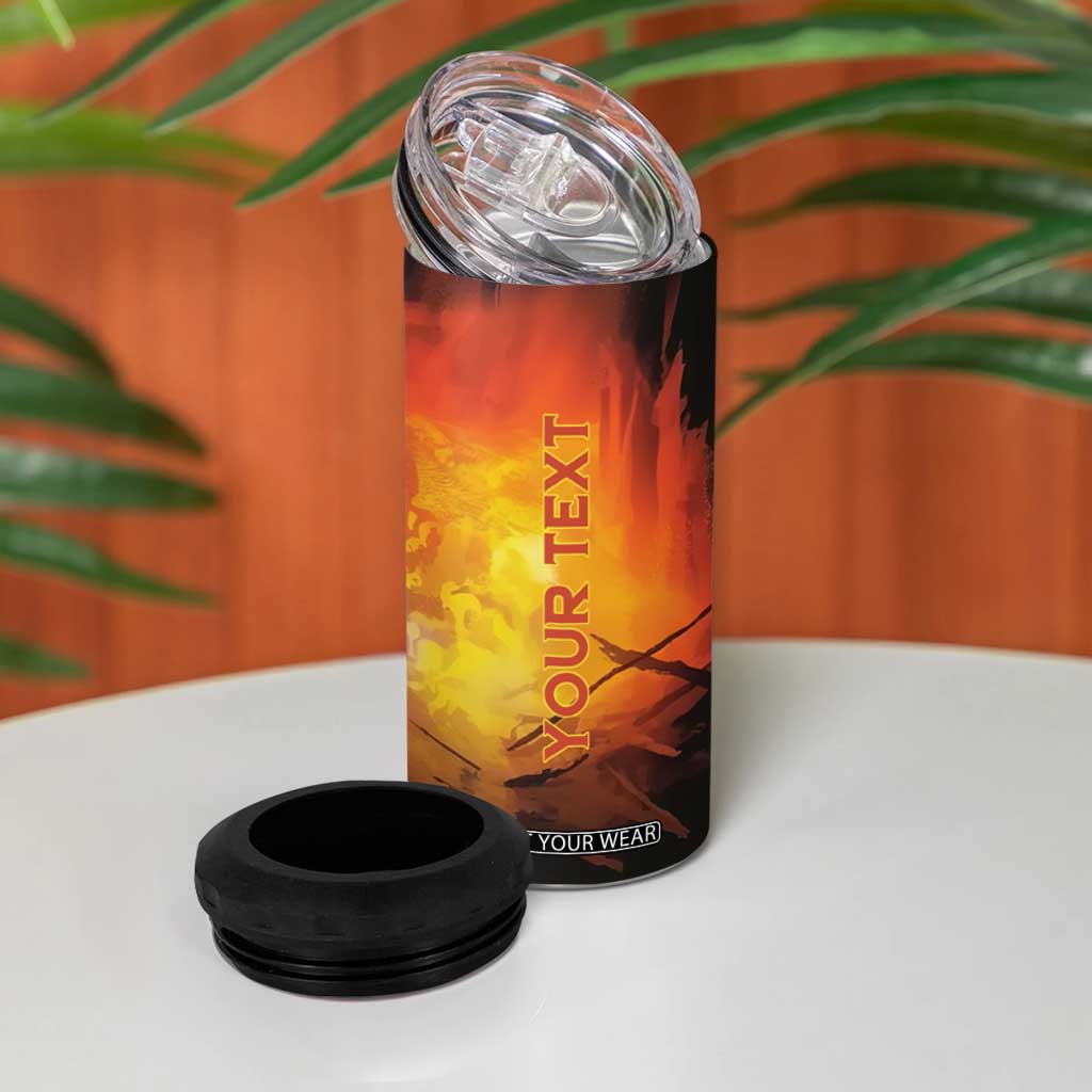 Firefighter Saves The Child 4 in 1 Can Cooler Tumbler Personalized TS04 Print Your Wear
