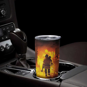 Firefighter Saves The Child Tumbler Cup Personalized TS04 Print Your Wear