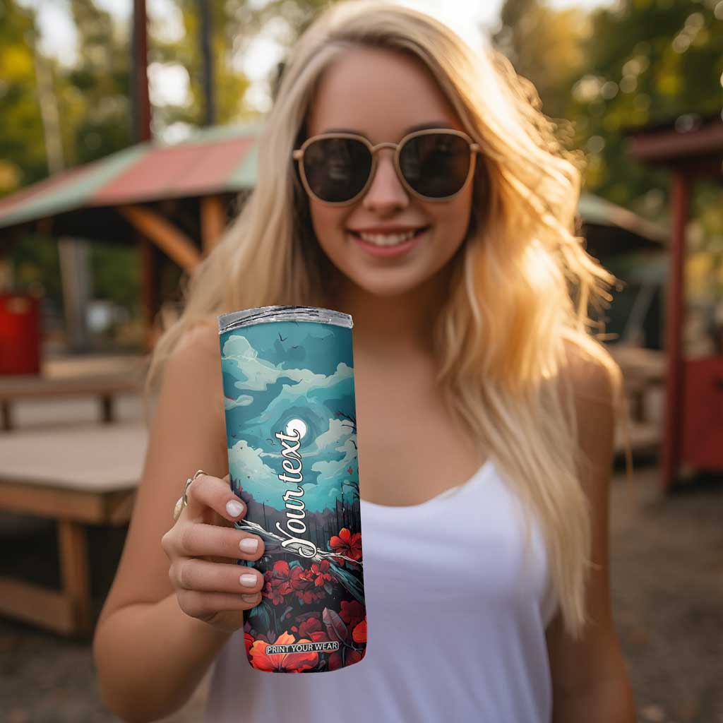 Retro Cardinal Flower Skinny Tumbler Personalized TS04 Print Your Wear