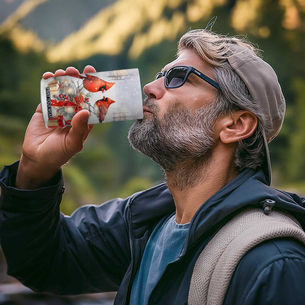 Cardinals Christmas Art 4 in 1 Can Cooler Tumbler Personalized TS04 Print Your Wear