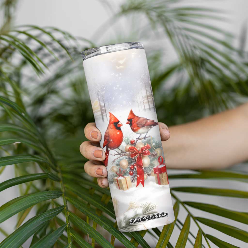 Cardinals Christmas Art Skinny Tumbler Personalized TS04 Print Your Wear