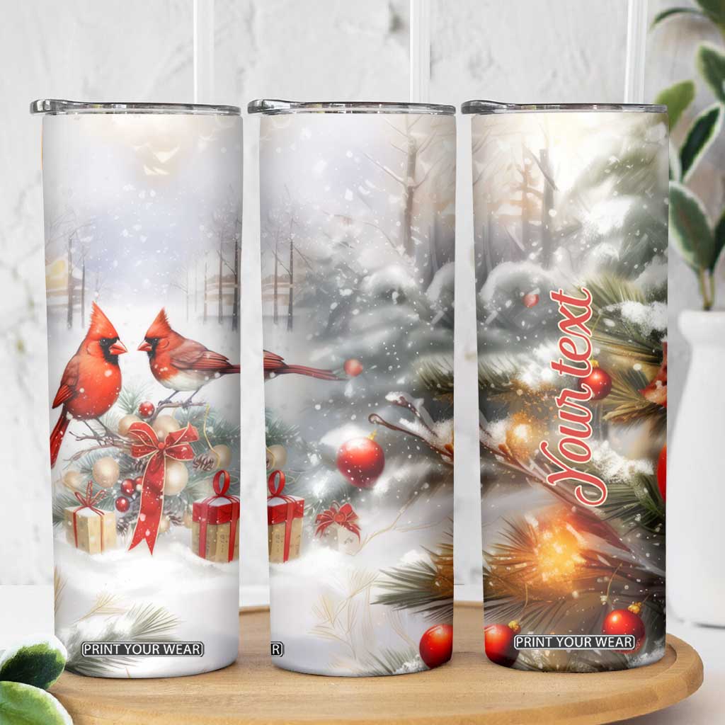 Cardinals Christmas Art Skinny Tumbler Personalized TS04 Print Your Wear