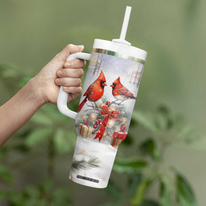 Cardinals Christmas Art Tumbler With Handle Personalized TS04 Print Your Wear