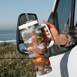 Cardinals Christmas Art Tumbler With Handle Personalized TS04 Print Your Wear