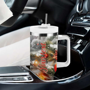 Cardinals Christmas Art Tumbler With Handle Personalized TS04 Print Your Wear