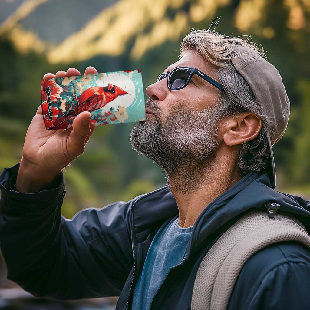 Cardinal Retro Style 4 in 1 Can Cooler Tumbler Personalized TS04 Print Your Wear