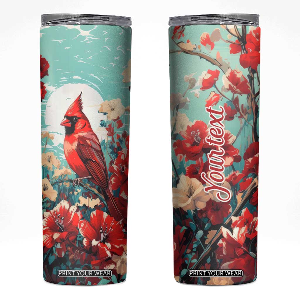 Cardinal Retro Style Skinny Tumbler Personalized TS04 Multicolor Print Your Wear