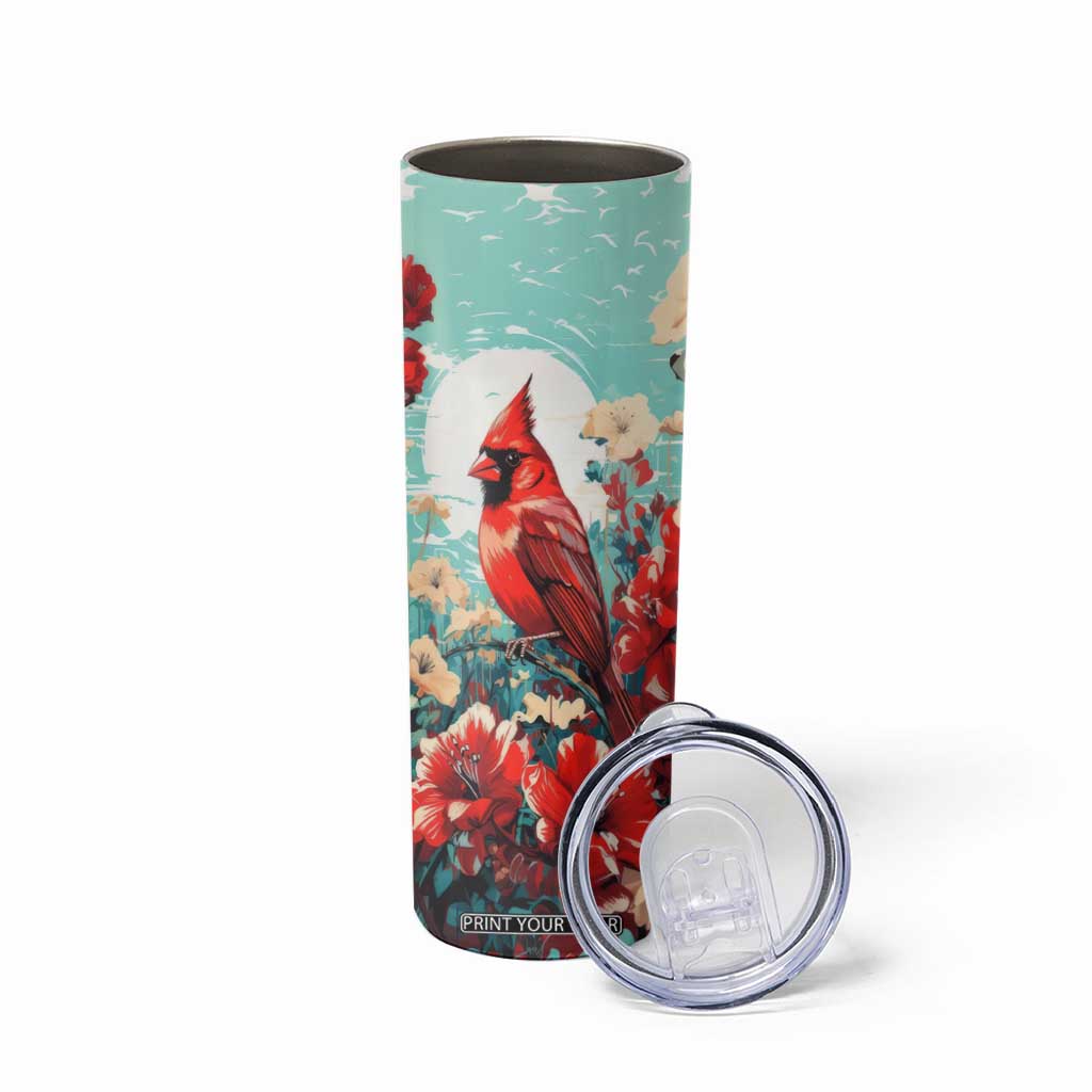 Cardinal Retro Style Skinny Tumbler Personalized TS04 Print Your Wear