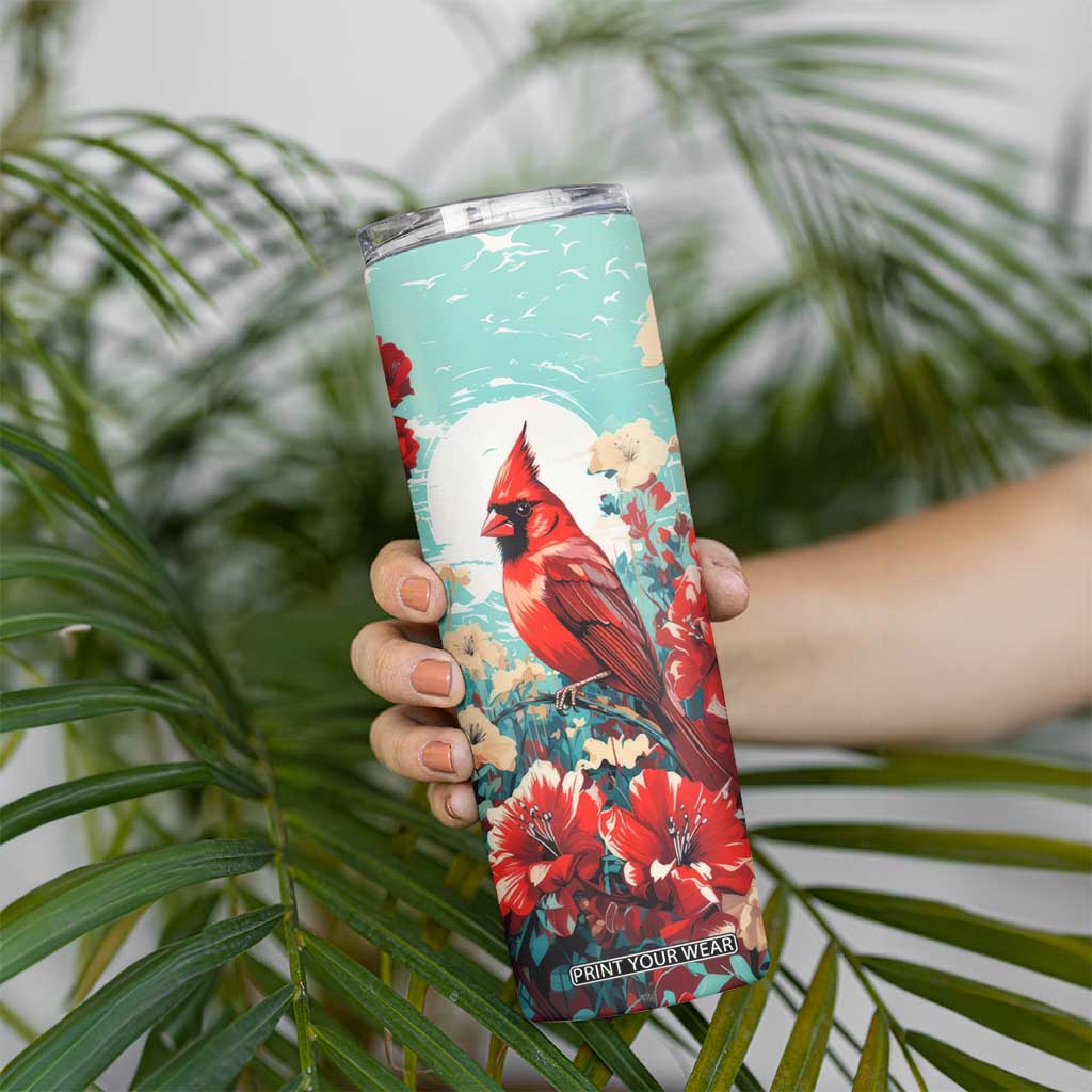 Cardinal Retro Style Skinny Tumbler Personalized TS04 Print Your Wear
