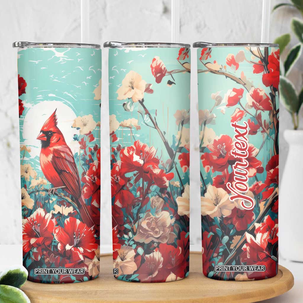 Cardinal Retro Style Skinny Tumbler Personalized TS04 Print Your Wear