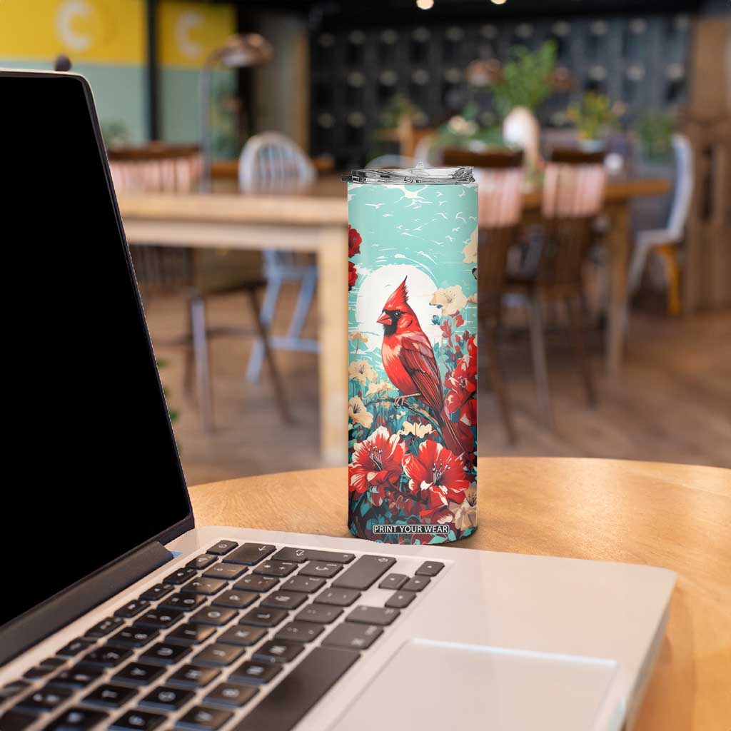 Cardinal Retro Style Skinny Tumbler Personalized TS04 Print Your Wear