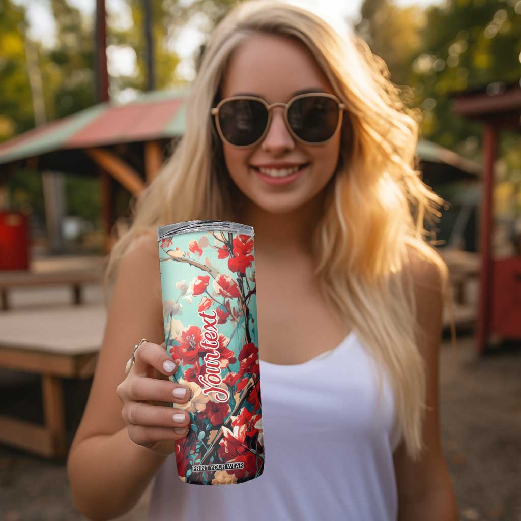 Cardinal Retro Style Skinny Tumbler Personalized TS04 Print Your Wear