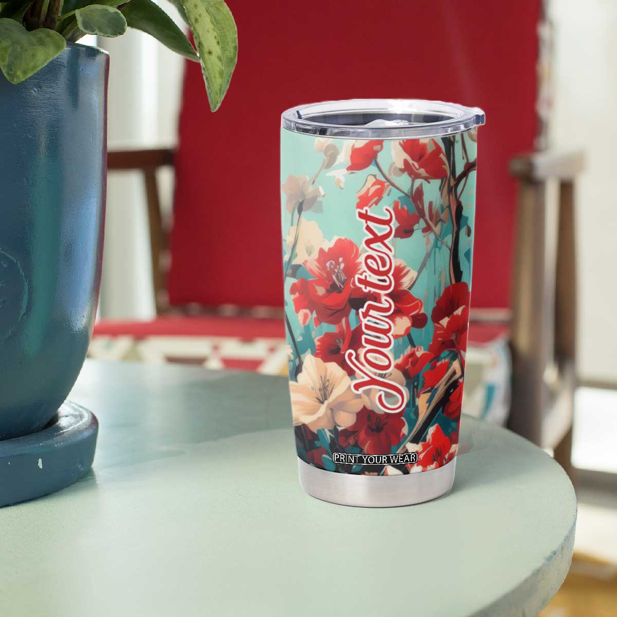 Cardinal Retro Style Tumbler Cup Personalized TS04 Print Your Wear