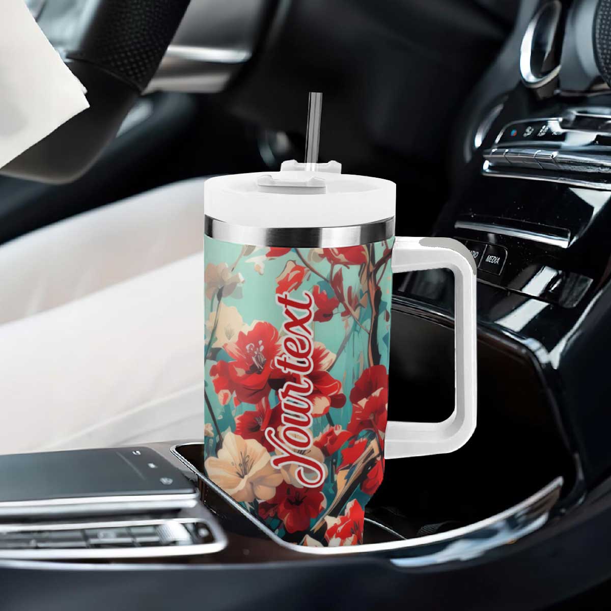 Cardinal Retro Style Tumbler With Handle Personalized TS04 Print Your Wear