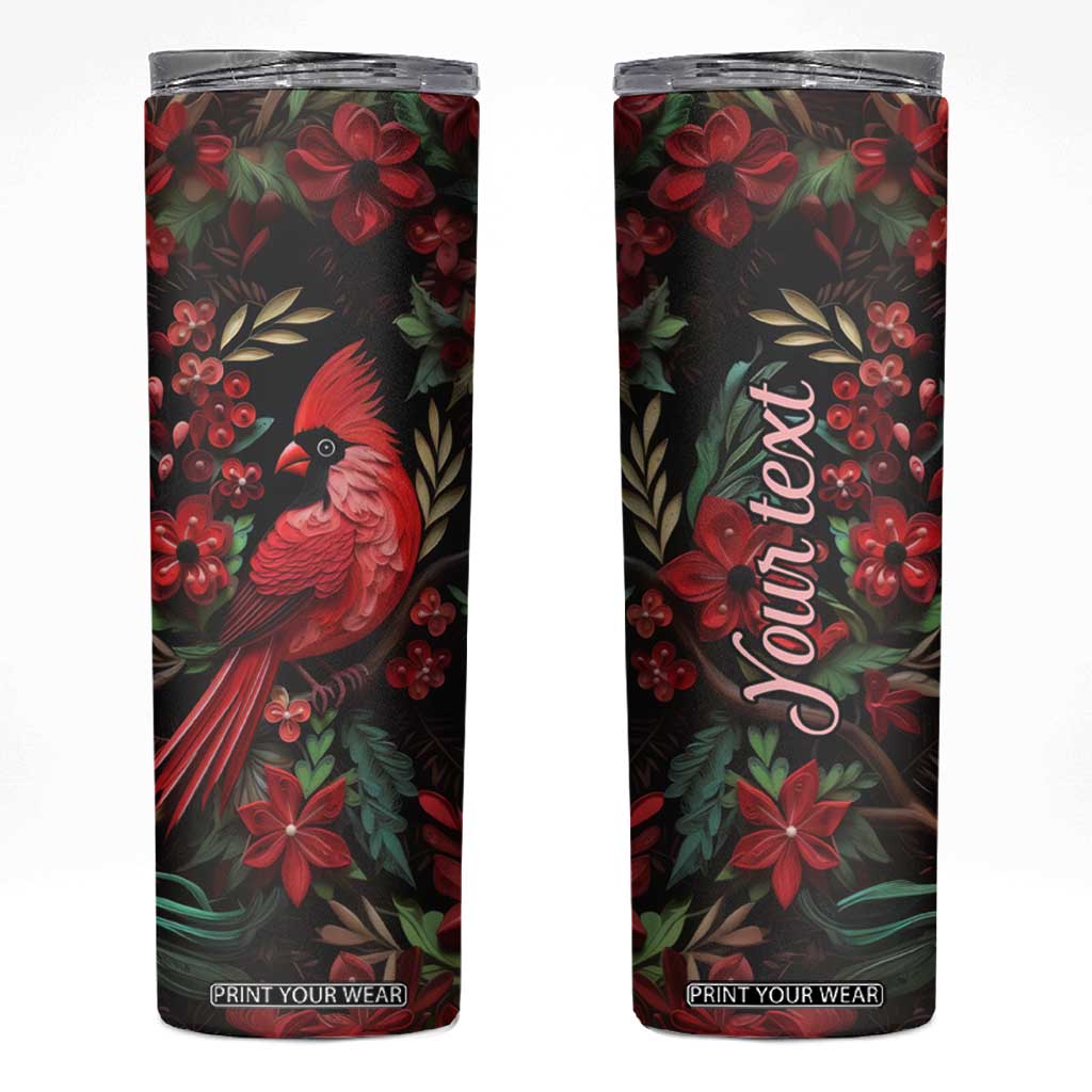 Cardinal Quilling Art Skinny Tumbler Personalized TS04 Multicolor Print Your Wear