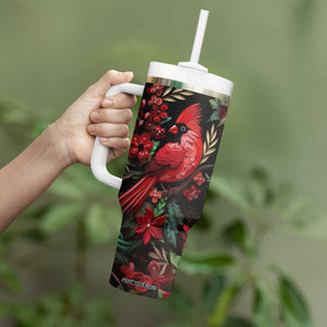 Cardinal Quilling Art Tumbler With Handle Personalized TS04 Print Your Wear