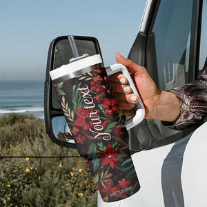 Cardinal Quilling Art Tumbler With Handle Personalized TS04 Print Your Wear