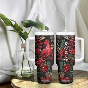 Cardinal Quilling Art Tumbler With Handle Personalized TS04 Print Your Wear