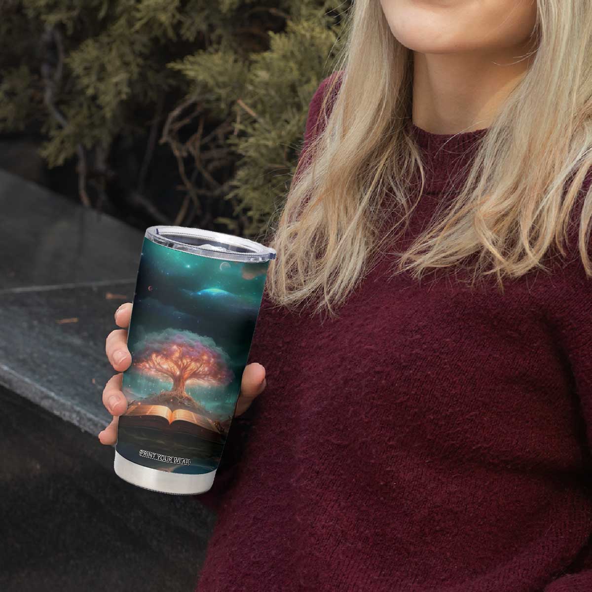 Books In The Forest Tumbler Cup Personalized TS04 Print Your Wear