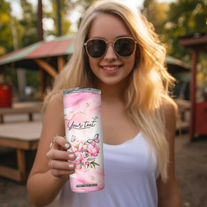 Wisdom From A Butterfly Skinny Tumbler Personalized TS04 Print Your Wear