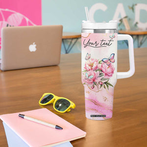 Wisdom From A Butterfly Tumbler With Handle Personalized TS04 Print Your Wear